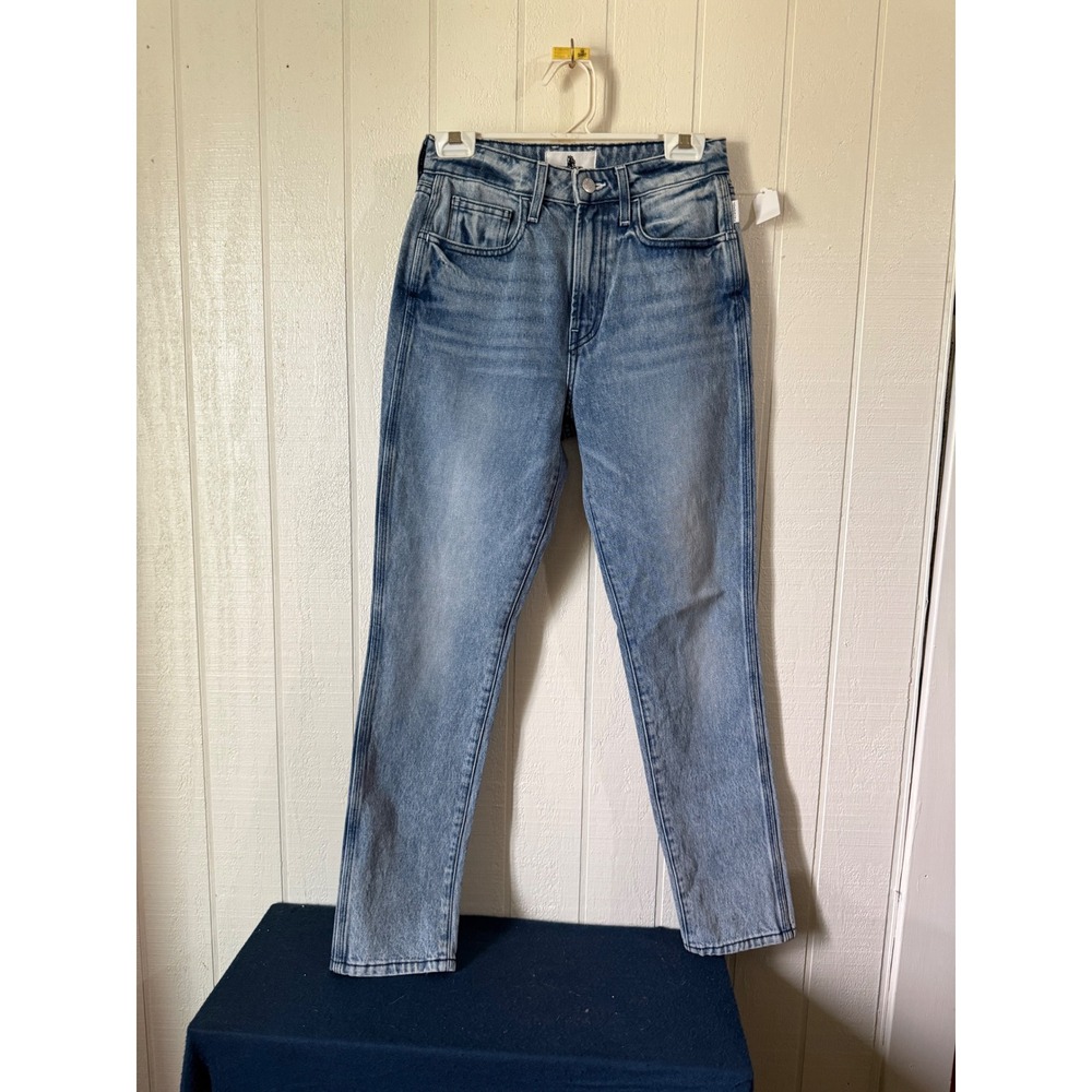 Jordache Vintage Crop Slim Jeans Blue Neon Green Pockets 091084FW00A Size 25 NWT